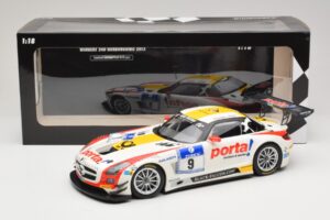 Mercedes SLS AMG GT3 #9 B. Schneider / J. Bleekemolen Black Falcon 24 Hours of Nurburgring Winner 2013 Minichamps 1:18 151133 — attēls 6 no 6
