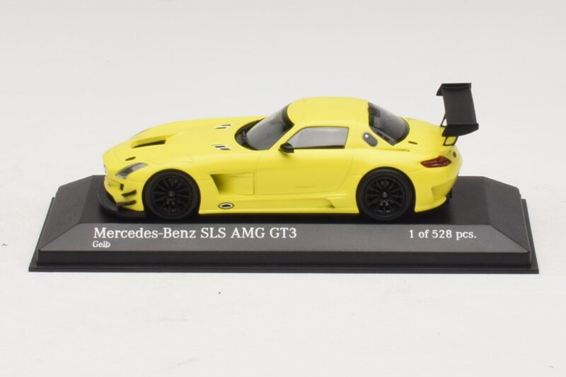 Mercedes SLS AMG GT3 Dzeltens Minichamps 1:43 Mercedes SLS AMG GT3 Dzeltens Minichamps 1:43 410113201 Metāls