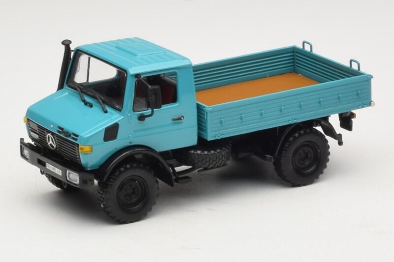 Mercedes Unimog 1300 L Kravas Automašīna ar Platformu Zils Minichamps 1:43 439033020 Metāls