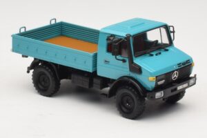 Mercedes Unimog 1300 L Kravas Automašīna ar Platformu Zils Minichamps 1:43 439033020 Metāls — attēls 4 no 6