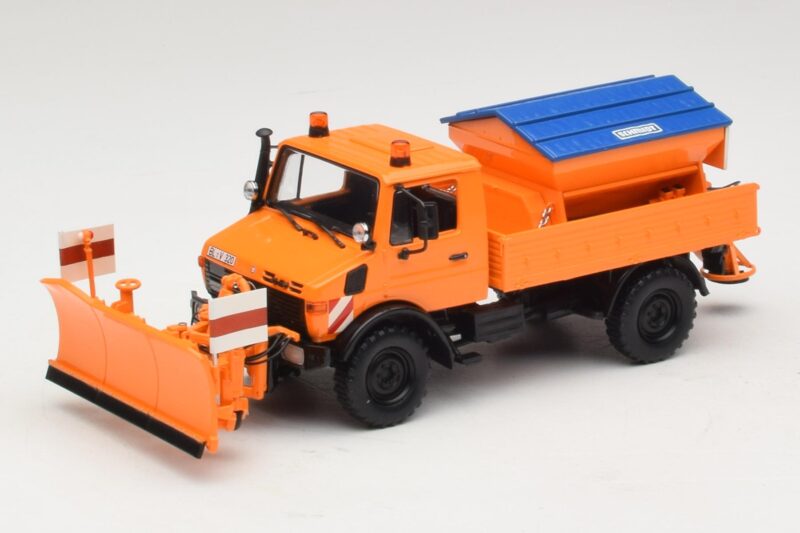 Mercedes Unimog 1300 L Sniega Tīrītājs Oranžs Minichamps 1:43 439033060 Metāls
