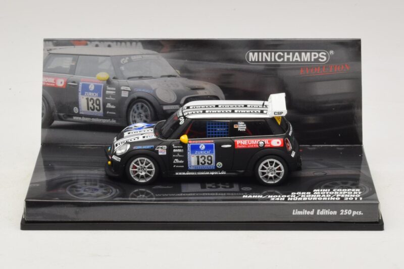 Mini Cooper Dörr Motorsport #139 Hahn / Holoch 24 Hours of Nürburgring 2011 Minichamps 1:43 437112139 Metāls