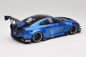 Nissan GT-R R35 Liberty Walk Work T2 Zils Metālisks Solido 1:18 S1805801 Metāls — attēls 2 no 6