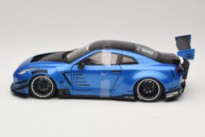 Nissan GT-R R35 Liberty Walk Work T2 Zils Metālisks Solido 1:18 S1805801 Metāls — attēls 3 no 6
