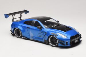 Nissan GT-R R35 Liberty Walk Work T2 Zils Metālisks Solido 1:18 S1805801 Metāls — attēls 4 no 6