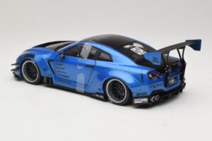 Nissan GT-R R35 Liberty Walk Work T2 Zils Metālisks Solido 1:18 S1805801 Metāls — attēls 5 no 6