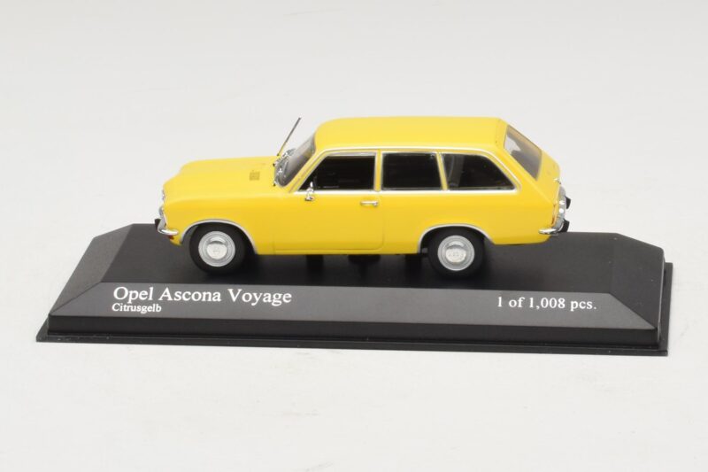 Opel Ascona A Voyage Dzeltens Minichamps 1:43 Opel Ascona A Voyage Dzeltens Minichamps 1:43 400045811 Metāls