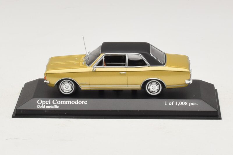 Opel Commodore A Zelts Metalik Minichamps 1:43 430046165 Metāls