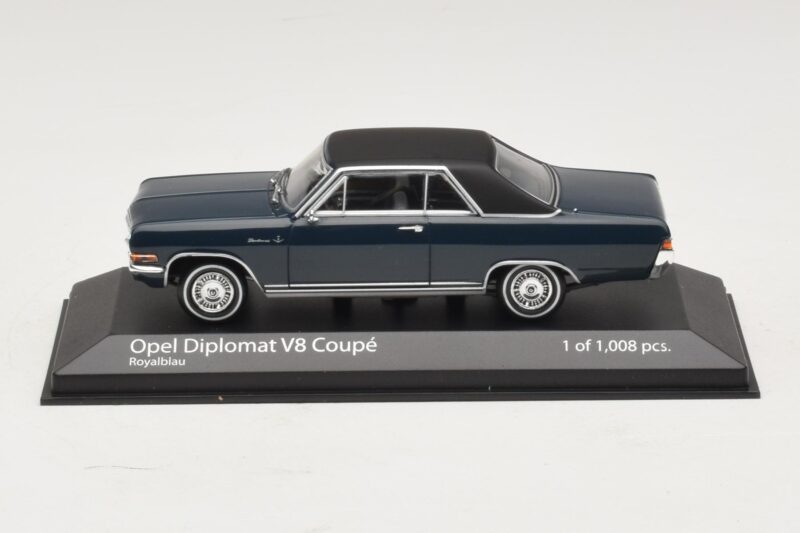 Opel Diplomat A V8 Coupe Tumši Zils Minichamps 1:43 400048021 Metāls