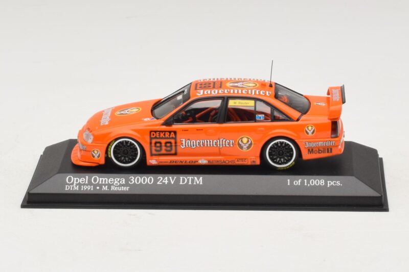 Opel Omega 3000 24V #99 Jägermeister M. Reuter DTM 1991 Minichamps 1:43 400914499 Metāls