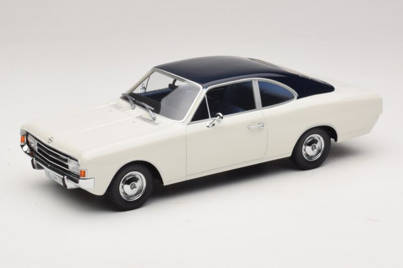 Opel Rekord C Kupeja Balts Zils Minichamps 1:18 107047021 Sveķi