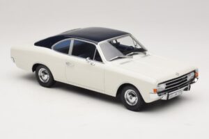 Opel Rekord C Kupeja Balts Zils Minichamps 1:18 107047021 Sveķi — attēls 4 no 6