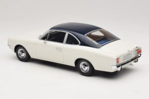 Opel Rekord C Kupeja Balts Zils Minichamps 1:18 107047021 Sveķi — attēls 5 no 6