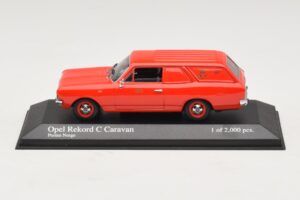Opel Rekord Caravan Norwegian Post Minichamps 1:43 433046195 Metāls