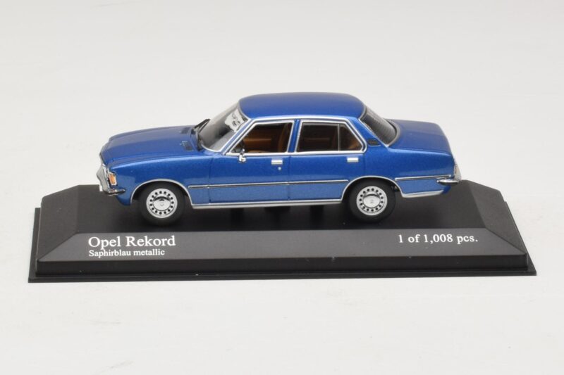Opel Rekord D Zils Metālisks Minichamps 1:43 400044002 Metāls