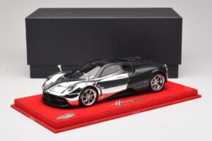 Pagani Huayra Chrome Silver Unikāls Eksemplārs BBR 1:18 P1873CM Sveķi — attēls 6 no 7
