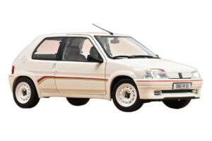 Peugeot 106 Rallye 1.3 Balts Norev 1:18 184920 Metāls