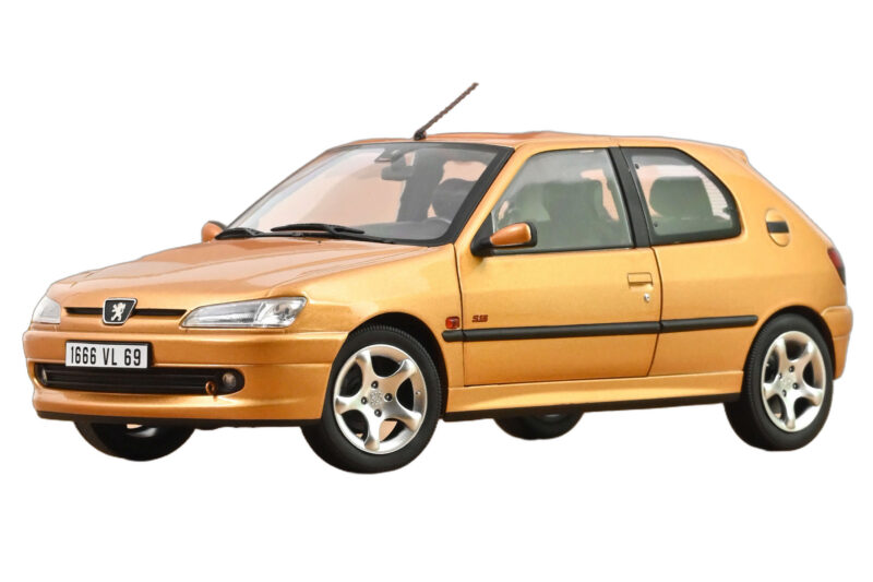 Peugeot 306 S16 Blaze Yellow Norev 1:18 184940 Metāls