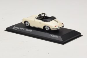 Porsche 356 B Kabriolets Ziloņkaula Balts Minichamps 1:43 400064332 Metāls — attēls 3 no 4