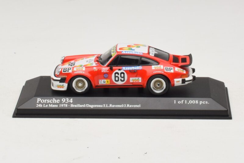 Porsche 911 934 #69 Braillard / Dagoreau 24 Hours of Le Mans 1978 Minichamps 1:43 Porsche 911 934 #69 Braillard / Dagoreau 24 Hours of Le Mans 1978 Minichamps 1:43 400786469 Metāls