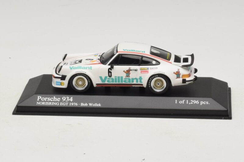 Porsche 911 934 Vaillant #6 B. Wollek Norisring EGT 1976 Minichamps 1:43 Porsche 911 934 Vaillant #6 B. Wollek Norisring EGT 1976 Minichamps 1:43 400766496 Metāls
