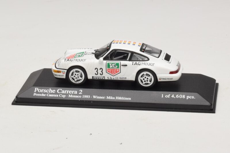 Porsche 911 964 Carrera 2 #33 M. Hakkinen Monaco Carrera Cup Winner 1993 Minichamps 1:43 Porsche 911 964 Carrera 2 #33 M. Hakkinen Monaco Carrera Cup Winner 1993 Minichamps 1:43 430936033 Metāls