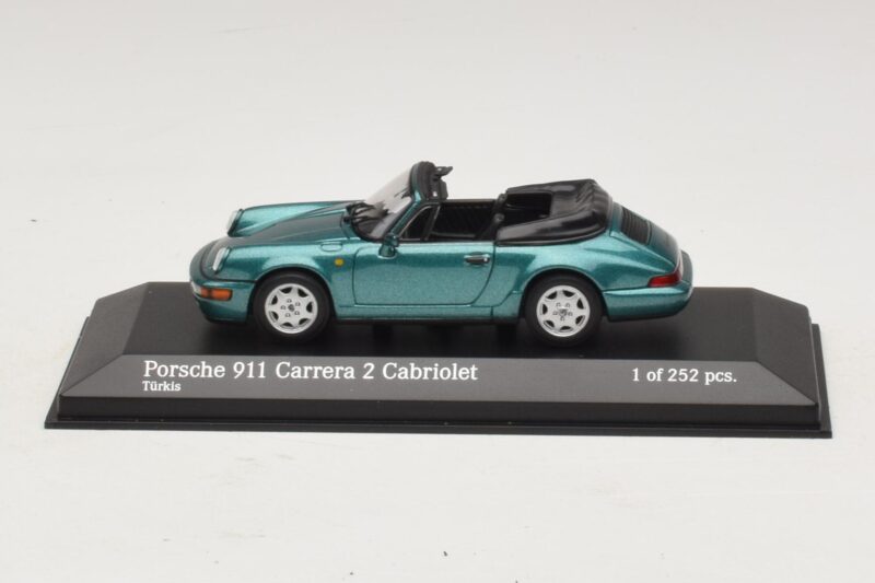 Porsche 911 964 Carrera 2 Cabriolet Tirkīza Minichamps 1:43 Porsche 911 964 Carrera 2 Cabriolet Tirkīza Minichamps 1:43 430067332 Metāls
