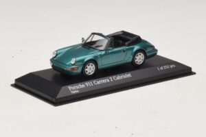 Porsche 911 964 Carrera 2 Cabriolet Tirkīza Minichamps 1:43 430067332 Metāls — attēls 2 no 4