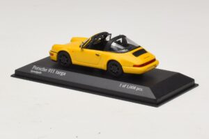Porsche 911 964 Targa Dzeltens Minichamps 1:43 400061367 Metāls — attēls 3 no 4