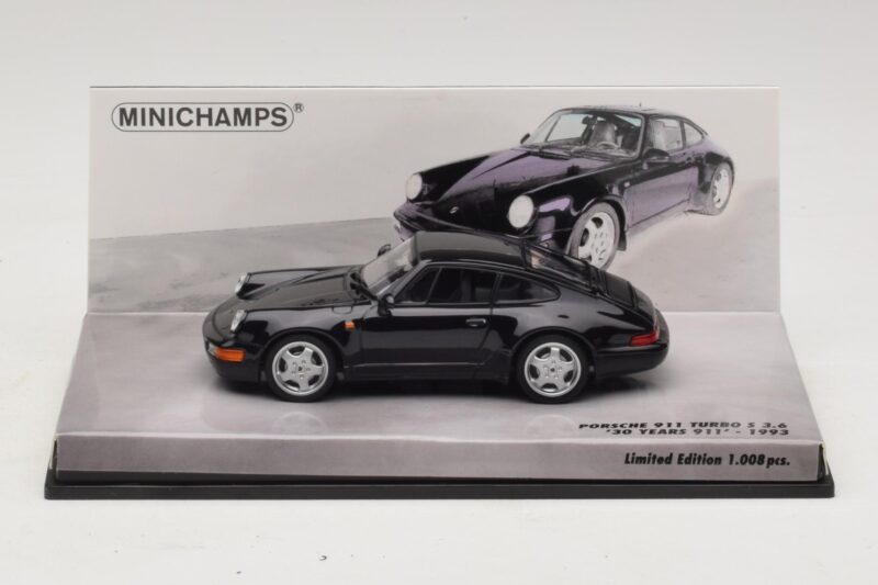 Porsche 911 964 Turbo S 3.6 30. Gadadiena Melns Minichamps 1:43 Porsche 911 964 Turbo S 3.6 30. Gadadiena Melns Minichamps 1:43 436069171 Metāls
