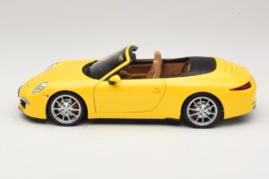 Porsche 911 991 Carrera S Kabriolets Dzeltens Minichamps 1:18 100061031 Metāls — attēls 4 no 8