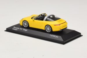 Porsche 911 991 Targa Dzeltens Minichamps 1:43 410062441 Metāls — attēls 3 no 4