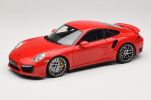 Porsche 911 991 Turbo S Sarkans Minichamps 1:18 110062320 Metāls