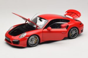 Porsche 911 991 Turbo S Sarkans Minichamps 1:18 110062320 Metāls — attēls 3 no 8