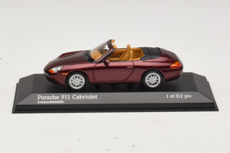 Porsche 911 996 Kabriolets Sarkans Metālisks Minichamps 1:43 Porsche 911 996 Kabriolets Sarkans Metālisks Minichamps 1:43 400061092 Metāls