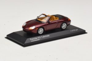 Porsche 911 996 Kabriolets Sarkans Metālisks Minichamps 1:43 400061092 Metāls — attēls 2 no 4