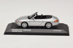 Porsche 911 996 Kabriolets Sudrabs Metālisks Minichamps 1:43 400061091 Metāls