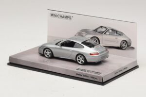 Porsche 911 996 Carrera 40. Gadadiena Sudrabs Minichamps 1:43 436061070 Metāls — attēls 3 no 5