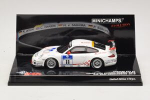 Porsche 911 997 GT3 RS #11 24 Hours Nurburgring 2010 Minichamps 1:43 437106711 Metāls