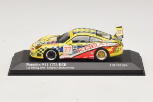 Porsche 911 997 GT3 RS #77 Konopka / Casadei 12 Hours of Sebring 2008 Minichamps 1:43 400086977 Metāls