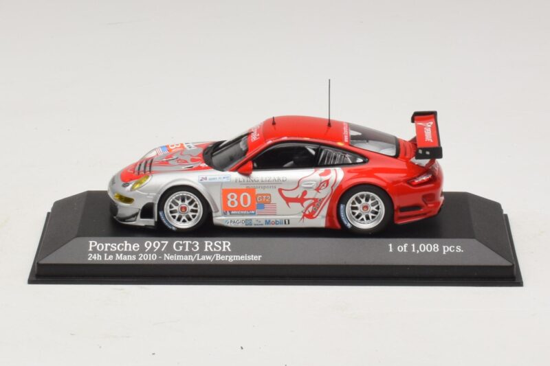 Porsche 911 997 GT3 RSR GT2 #80 S. Neiman / D. Law 24 Hours of Le Mans 2010 Minichamps 1:43 Porsche 911 997 GT3 RSR GT2 #80 S. Neiman / D. Law 24 Hours of Le Mans 2010 Minichamps 1:43 410106980 Metāls