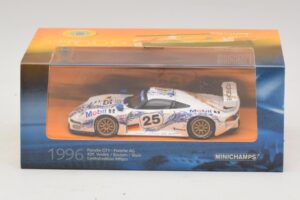 Porsche 911 GT1 #25 B. Wollek / T. Boutsen / H-J. Stuck 24 Hours of Le Mans 1996 Minichamps 1:43 403966625 Metāls — attēls 5 no 5