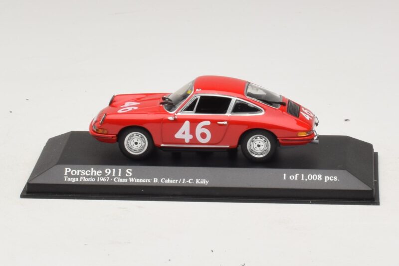Porsche 911 S #46 Cahier / Killy Class Winners Targa Florio 1967 Minichamps 1:43 Porsche 911 S #46 Cahier / Killy Class Winners Targa Florio 1967 Minichamps 1:43 430676746 Metāls