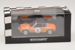Porsche 914/6 #1 G. Larrousse / J-C. Perramond Rally Monte Carlo 1971 Minichamps 1:43 400716501 Metāls — attēls 4 no 4