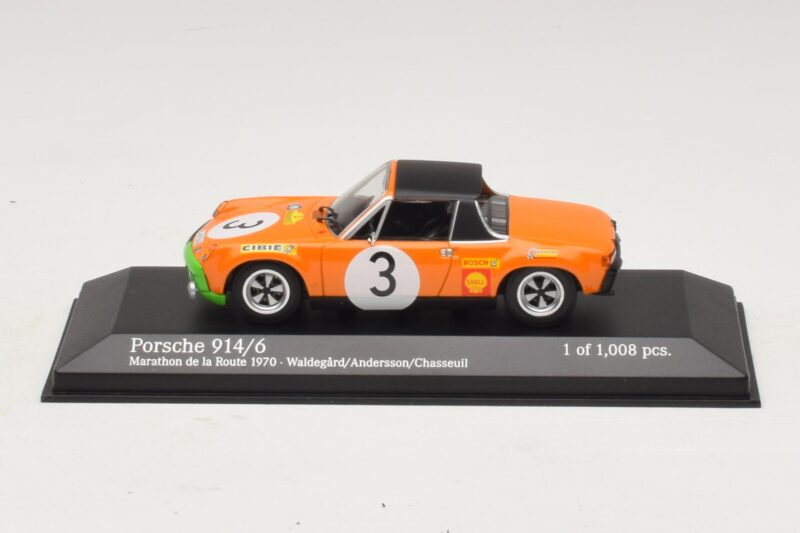 Porsche 914/6 #3 B. Waldegard / O. Andersson Marathon de la Route 1970 Minichamps 1:43 Porsche 914/6 #3 B. Waldegard / O. Andersson Marathon de la Route 1970 Minichamps 1:43 400706503 Metāls