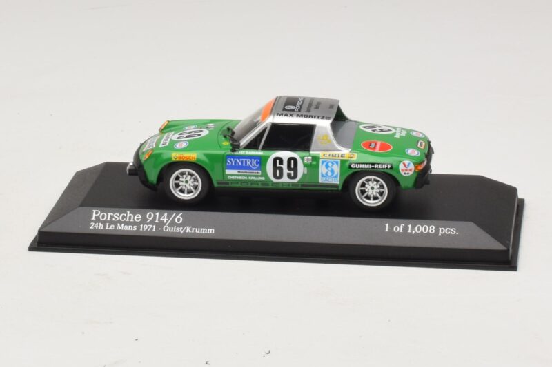 Porsche 914/6 Max Moritz Racing #69 Quist / Krumm 24 Hours of Le Mans 1971 Minichamps 1:43 400716569 Metāls