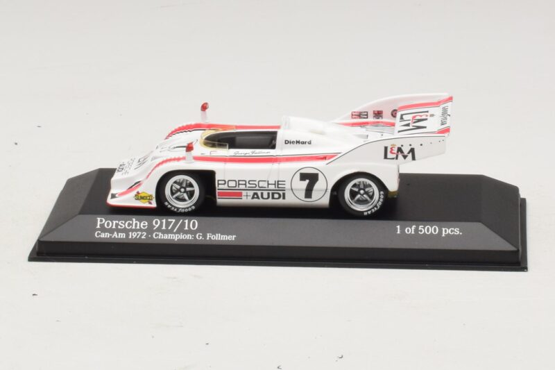 Porsche 917/10 Penske Racing #7 G. Follmer Can-Am Champion 1972 Minichamps 1:43 437726507 Metāls