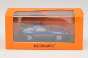 Porsche 928 Zils Metālisks Maxichamps 1:43 940068101 Metāls — attēls 4 no 4