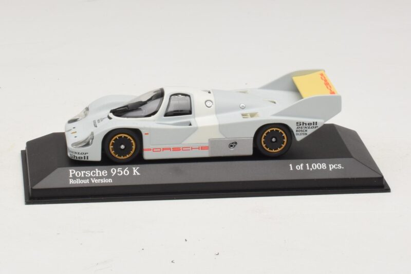 Porsche 956K Rollout Version 1982 Minichamps 1:43 Porsche 956K Rollout Version 1982 Minichamps 1:43 400826799 Metāls