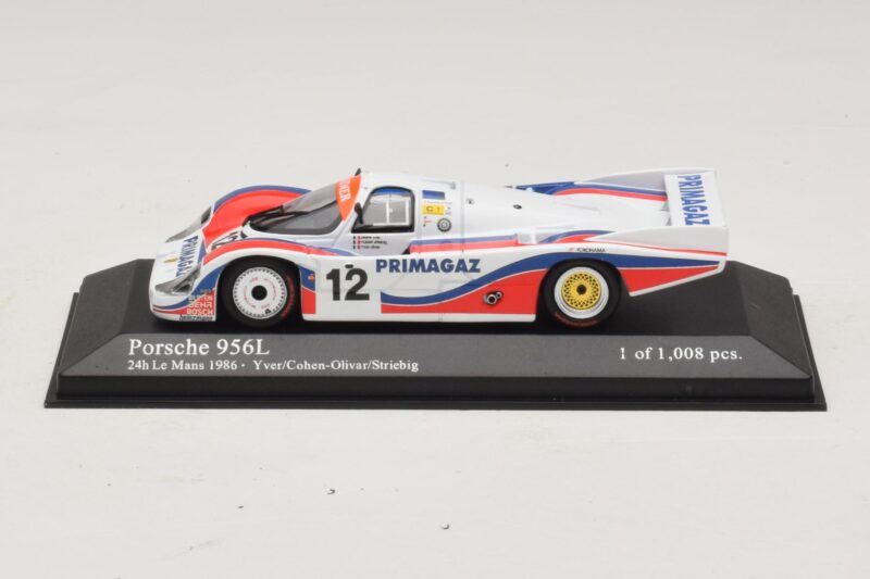 Porsche 956L #12 C. Yver / Cohen 24 Hours of Le Mans 1986 Minichamps 1:43 430866512 Metāls